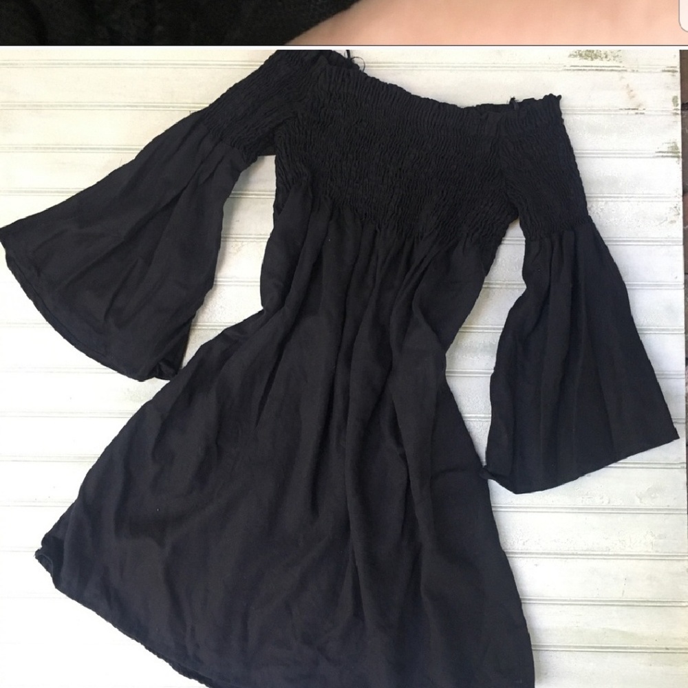 Zara Off The Shoulder Black Dress